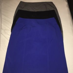 3 just above knee length pencil skirts